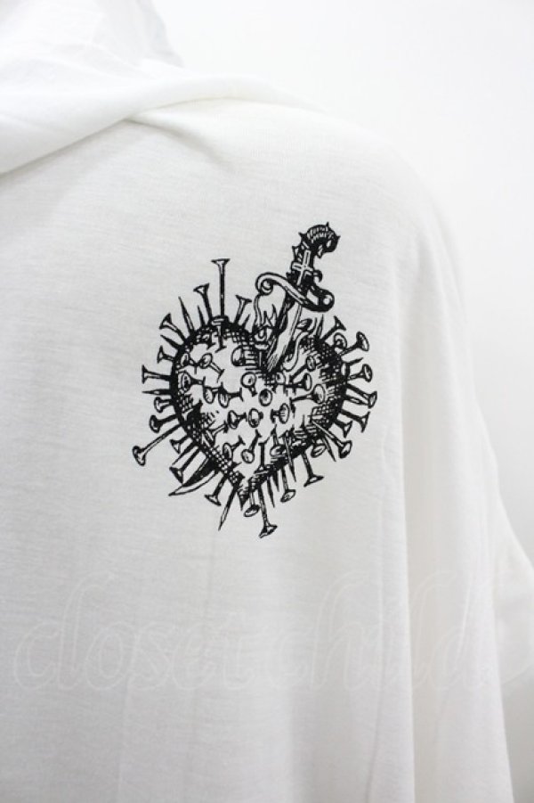 画像3: ALGONQUINS / プリント半袖ロングBIGカットソー F 白 I-26-03-14-043-AL-TO-TE-ZI (3)