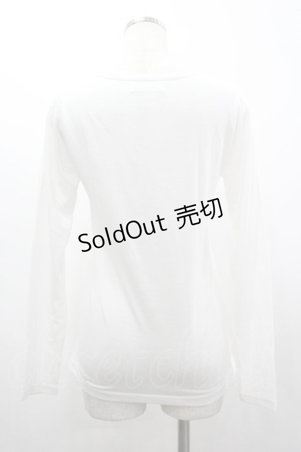 画像2: BPN / クラウン×チェーンptカットソー M 白 I-26-03-14-044-GO-TO-TE-ZI (2)