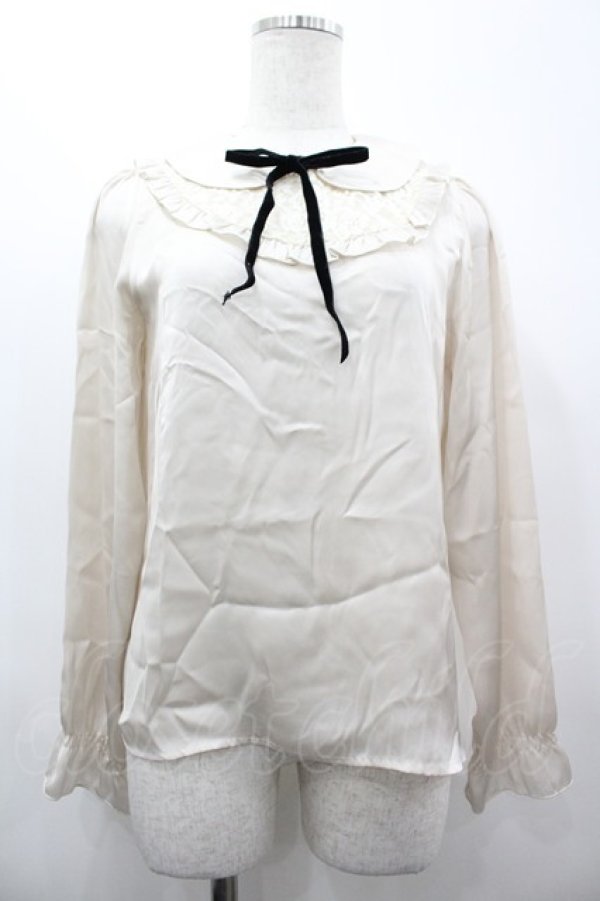 画像1: Fi.n.t / ヨークレース切替トップス F アイボリー I-26-03-14-005-CA-BL-TE-ZI (1)