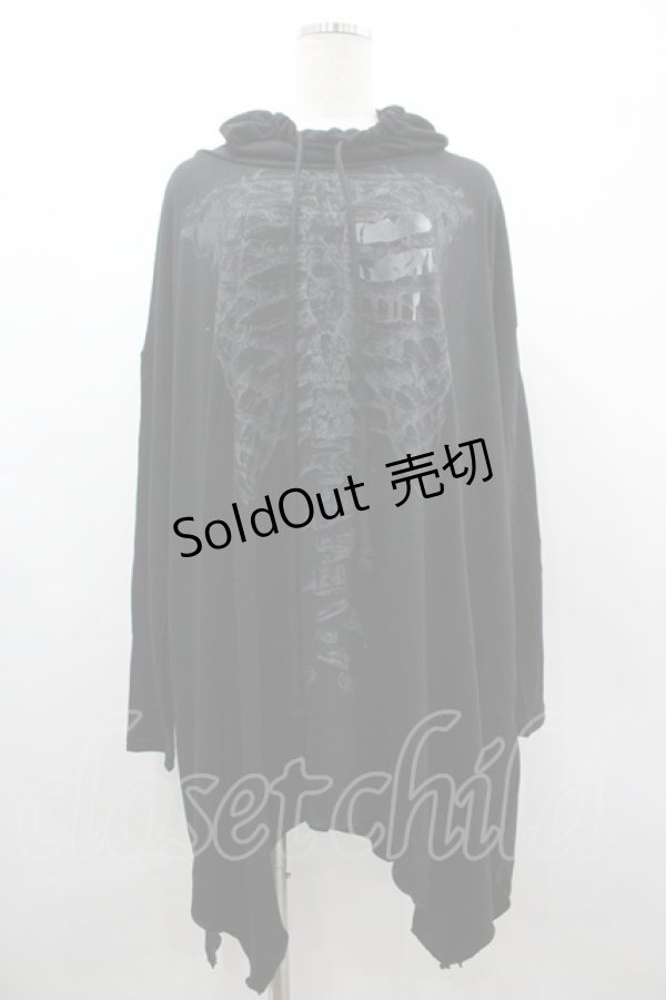 画像1: ALGONQUINS / スケルトンハイネックロングトップス F 黒 I-26-03-14-045-AL-TO-TE-ZI (1)