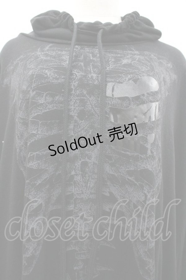 画像3: ALGONQUINS / スケルトンハイネックロングトップス F 黒 I-26-03-14-045-AL-TO-TE-ZI (3)