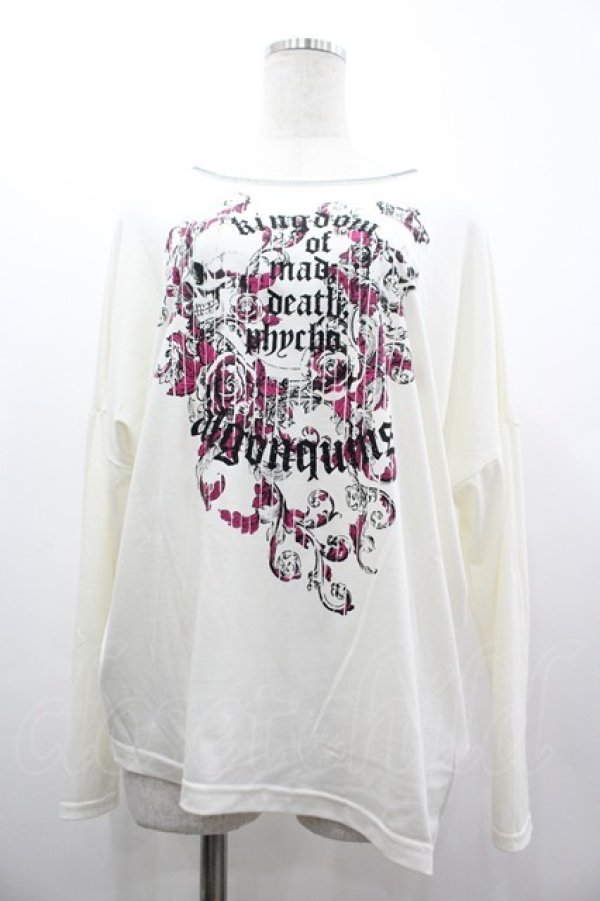 画像1: ALGONQUINS / スカル×ローズカットソー F オフ I-26-03-14-046-AL-TO-TE-ZI (1)