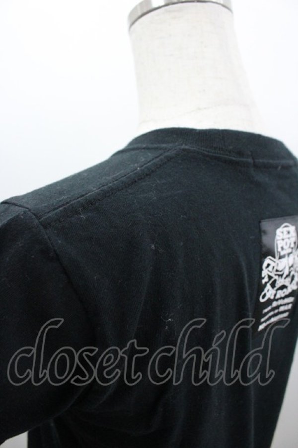 画像3: SEX POT ReVeNGe / ナース風プリントTシャツ  黒Ｘ赤Ｘサックス I-26-03-14-047-SP-TO-SA-ZI (3)