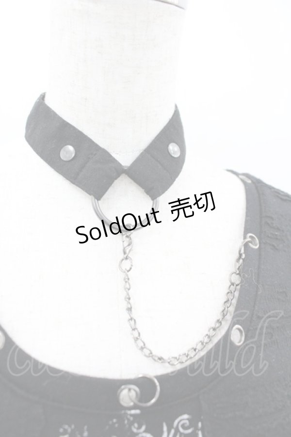 画像3: SEX POT ReVeNGe / クラッシュ&クロス半袖カットソー  黒Ｘ白 I-26-03-14-048-SP-TO-SA-ZI (3)