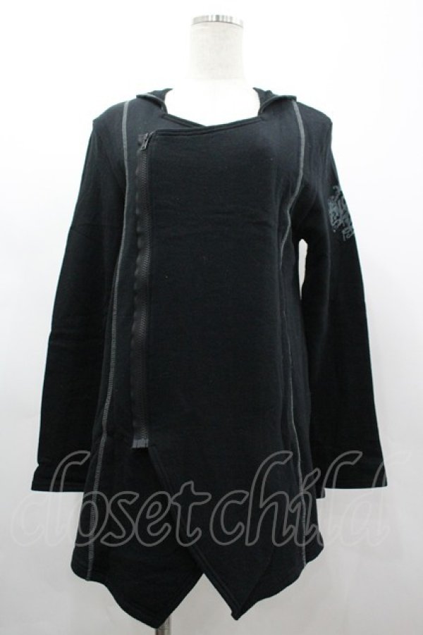 画像1: ALGONQUINS / バックプリントパーカー F 黒 I-26-03-14-054-AL-TO-TE-ZI (1)