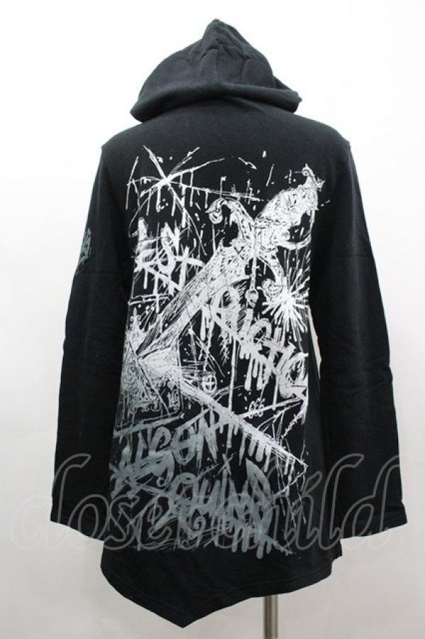 画像2: ALGONQUINS / バックプリントパーカー F 黒 I-26-03-14-054-AL-TO-TE-ZI (2)