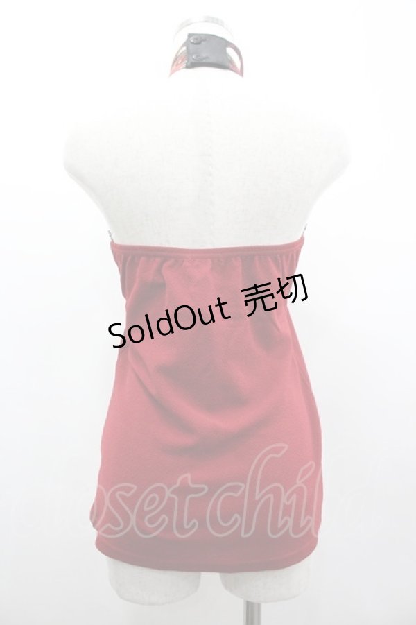 画像2: Qutie Frash / クロスキャミ  赤Ｘ黒 I-26-03-14-058-QU-TS-SA-ZI (2)