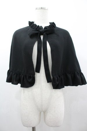 画像: ATELIER PIERROT / フリルケープ  黒 I-26-03-14-061-EL-TO-TE-ZI