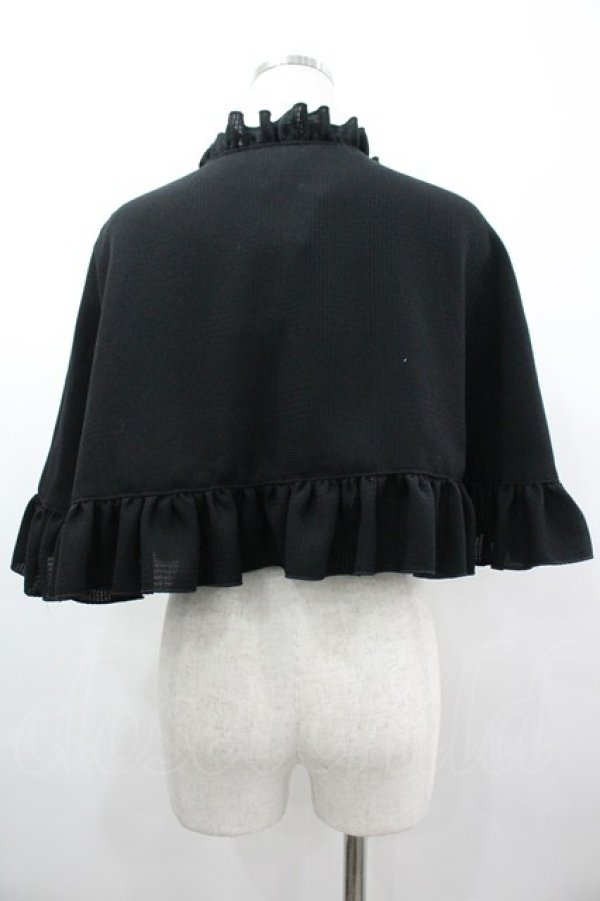 画像2: ATELIER PIERROT / フリルケープ  黒 I-26-03-14-061-EL-TO-TE-ZI (2)