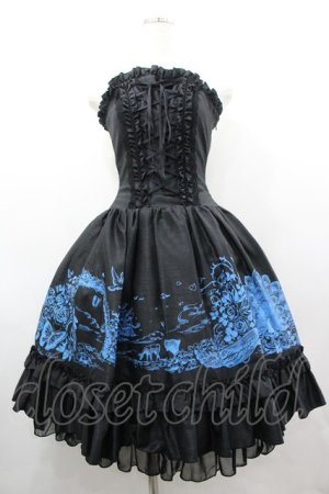 画像: ATELIER PIERROT / エデンコルセットワンピース  黒×ブルー I-26-03-14-068-EL-OP-TE-ZI