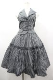 画像1: ATELIER PIERROT / ストライプベスト＆スカート  グレー×黒 I-26-03-14-069-EL-SK-TE-ZI (1)