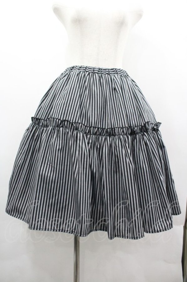 画像3: ATELIER PIERROT / ストライプベスト＆スカート  グレー×黒 I-26-03-14-069-EL-SK-TE-ZI (3)