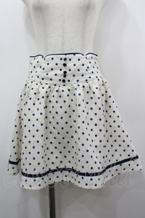 画像: F i.n.t / ドットミニスカパン F アイボリー×ネイビー I-26-03-14-072-CA-PA-TE-ZI