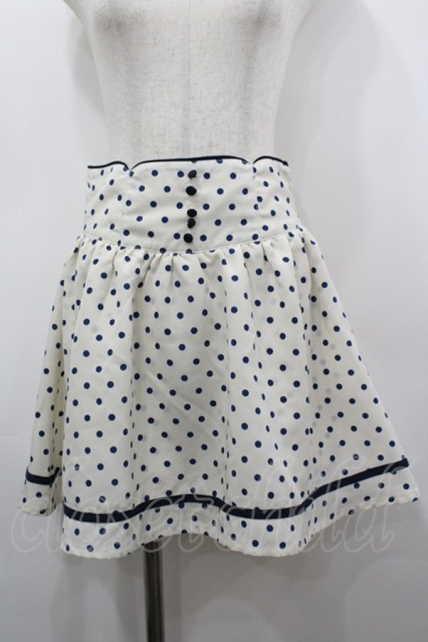画像1: F i.n.t / ドットミニスカパン F アイボリー×ネイビー I-26-03-14-072-CA-PA-TE-ZI (1)