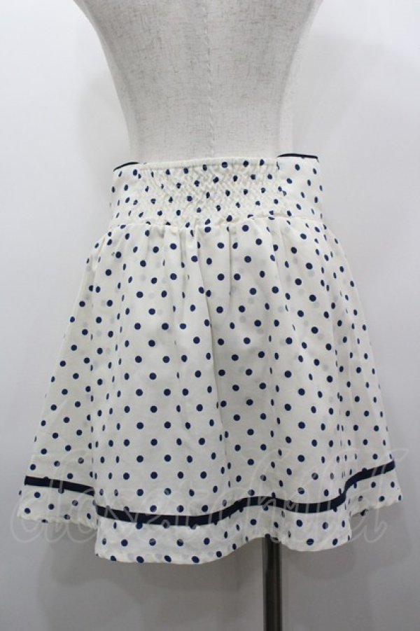 画像2: F i.n.t / ドットミニスカパン F アイボリー×ネイビー I-26-03-14-072-CA-PA-TE-ZI (2)