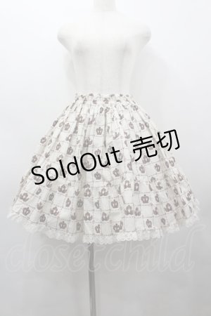 画像: metamorphose / スワンレースフリルミニスカート  アイボリー I-26-03-14-073-ME-SK-TE-ZI