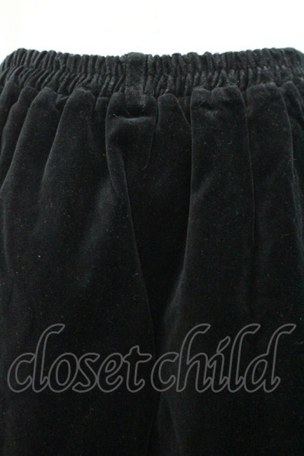 画像2: Fi.n.t / ラインテープベロアスカート F 黒×ベージュ I-26-03-14-075-CA-SK-TE-ZI (2)