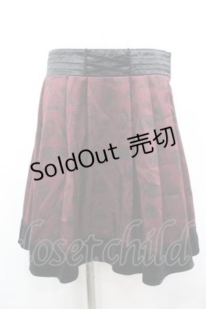 画像: axes femme / シンデレラ風プリントスカート M ワイン I-26-03-14-076-AX-SK-TE-ZI