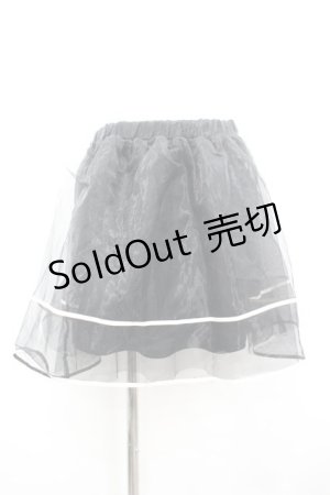 画像: an another angelus / 裾ライン オーガンジー重ねスカート F 黒 I-26-03-14-078-CA-SK-TE-ZI