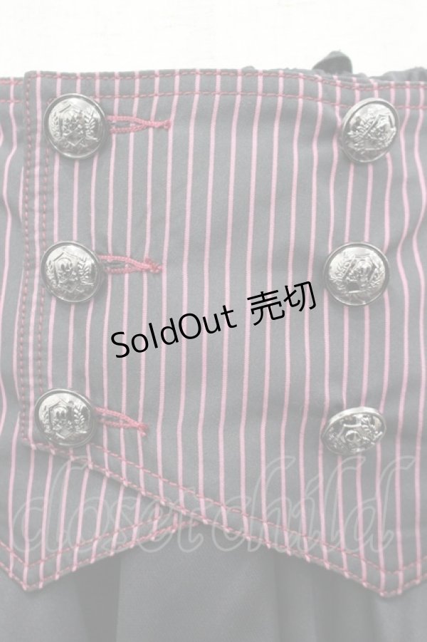 画像2: ALGONQUINS / ガーターレイヤードイレギュラースカート F 黒×ピンク I-26-03-14-080-AL-SK-TE-ZI (2)