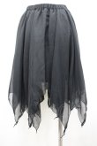 画像2: BPN / イレギュラーシフォンスカート M 黒 I-26-03-14-083-GO-BL-TE-ZI (2)
