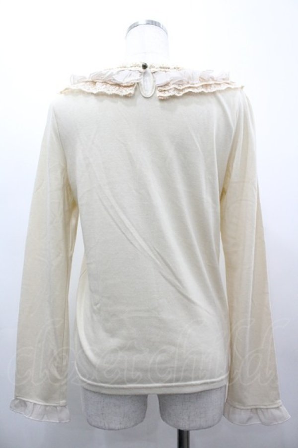 画像2: axes femme / 襟モチーフ付きプルオーバー M 生成り I-26-03-14-008-AX-TO-TE-ZI (2)