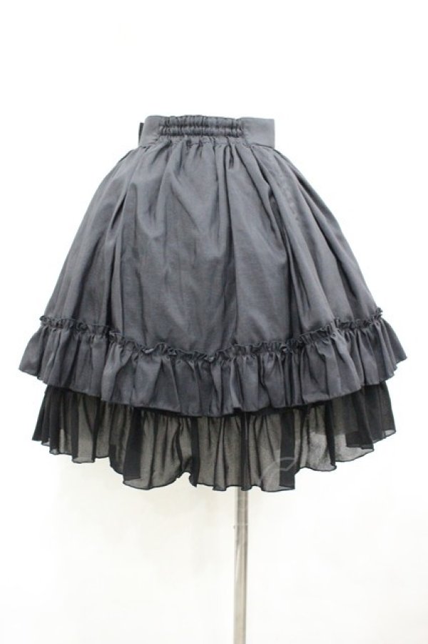 画像2: ATELIER PIERROT / バッスルスカート  黒 I-26-03-14-085-EL-SK-TE-ZI (2)