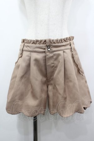 画像: axes femme / スカラップショートパンツ M ベージュ I-26-03-14-089-AX-PA-TE-ZI