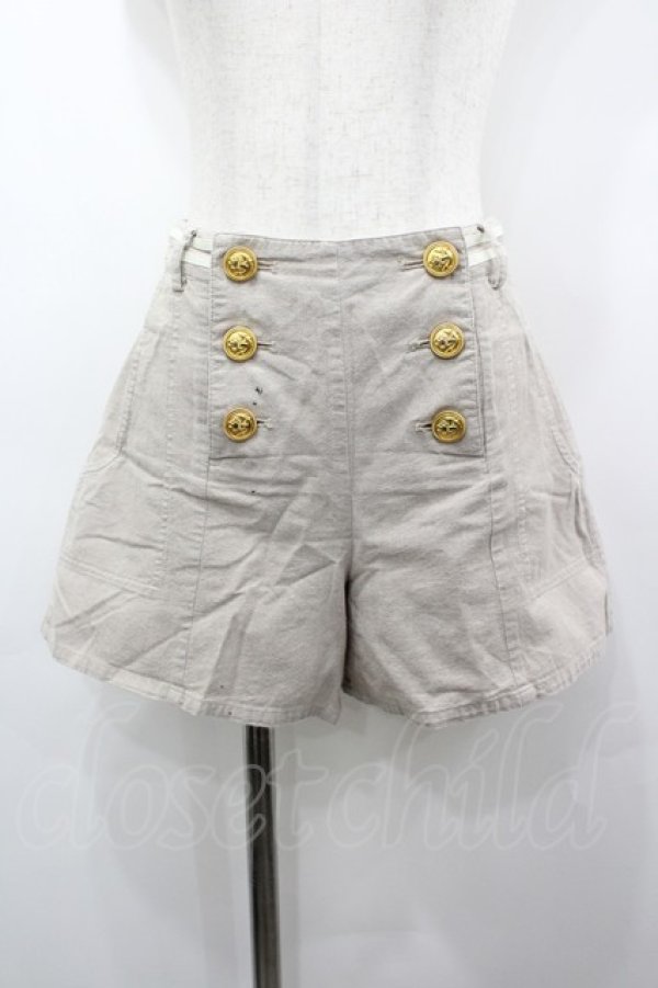 画像1: Fi.n.t / フロントマリンボタンショートパンツ  ベージュ I-26-03-14-093-CA-PA-SA-ZI (1)