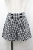 画像1: Fi.n.t / フリルポケットギンガムチェックショートパンツ F 黒×白 I-26-03-14-094-CA-SK-TE-ZI (1)