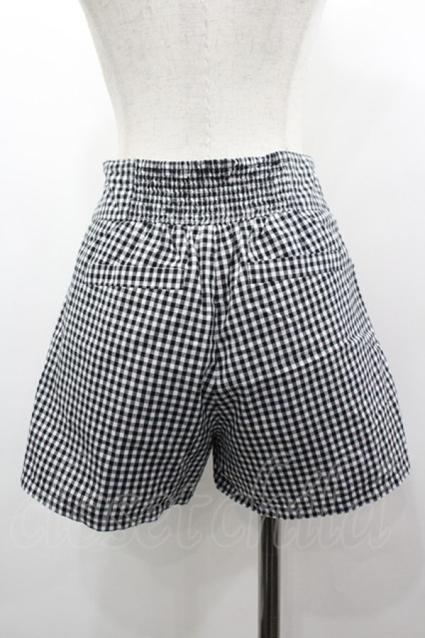 画像3: Fi.n.t / フリルポケットギンガムチェックショートパンツ F 黒×白 I-26-03-14-094-CA-SK-TE-ZI (3)