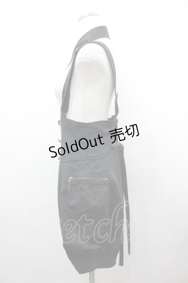 画像2: ALGONQUINS / サスペンダーバルーンパンツ F 黒 I-26-03-14-095-AL-PA-TE-ZI (2)