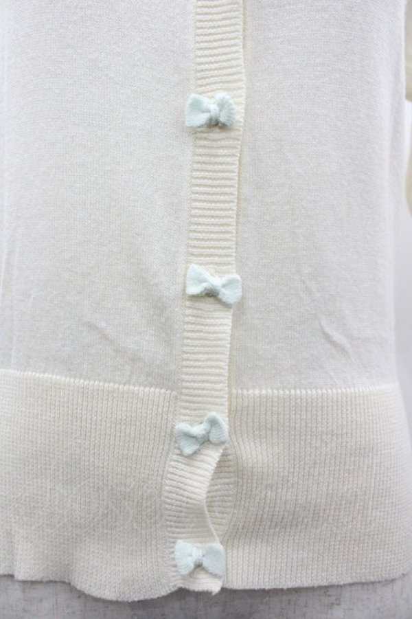 画像3: Fi.n.t / リボンボタンカーディガン  アイボリー I-26-03-14-009-CA-TO-TE-ZI (3)
