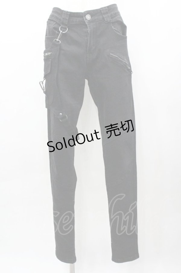 画像1: KILL STAR / フラップデニムパンツ S 黒 I-26-03-14-098-SL-OP-TE-ZI (1)