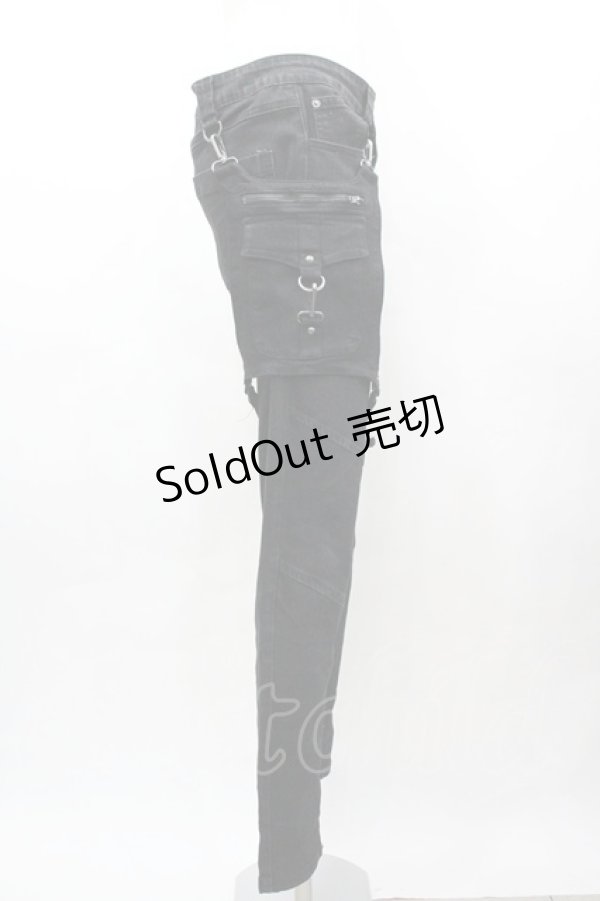画像2: KILL STAR / フラップデニムパンツ S 黒 I-26-03-14-098-SL-OP-TE-ZI (2)