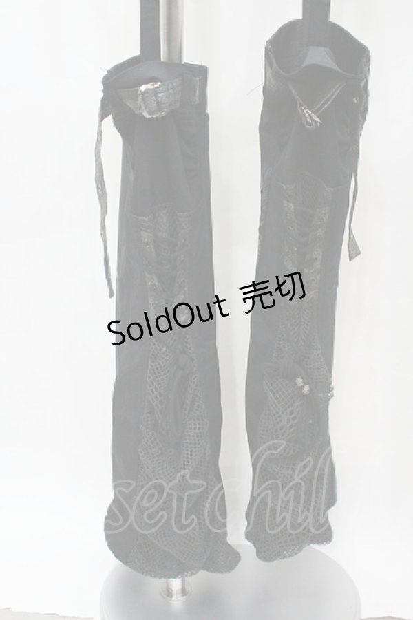 画像3: Qutie Frash / ブーツカバー付きショートパンツ  黒 I-26-03-14-099-QU-PA-SA-ZI (3)