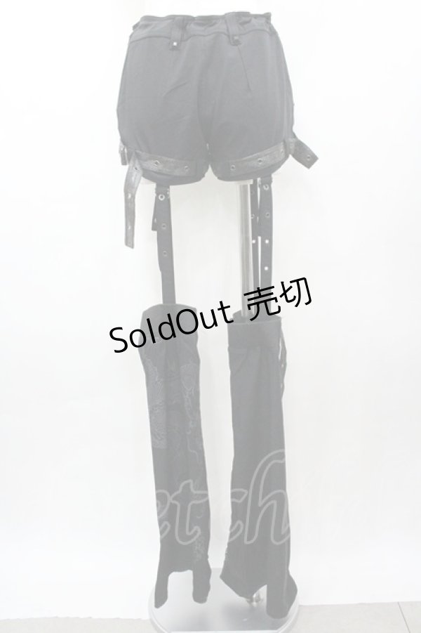 画像4: Qutie Frash / ブーツカバー付きショートパンツ  黒 I-26-03-14-099-QU-PA-SA-ZI (4)