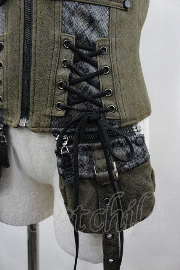 画像3: Qutie Frash / ミリタリーコルセット  カーキ I-26-03-14-101-QU-ZA-SA-ZI (3)