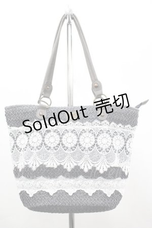 画像: axes femme / 雑材×レーストートバッグ  紺 I-26-03-14-104-AX-BG-HR-ZI