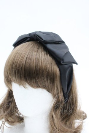 画像: Secret Honey / リボンカチューシャ  黒 I-26-03-14-113-CA-AC-TE-ZI