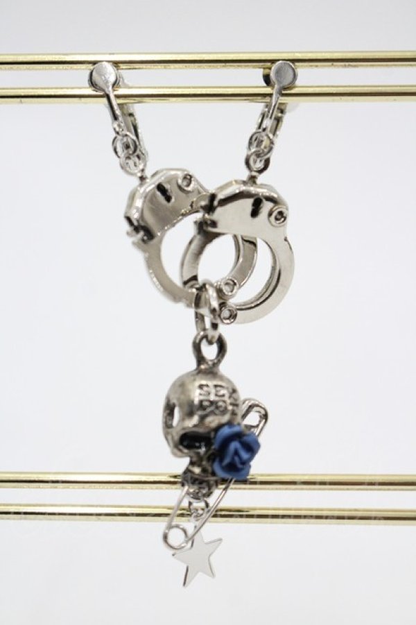 画像1: SEX POT ReVeNGe / 手錠×スカルイヤリング  シルバー I-26-03-14-116-SP-AC-TE-ZI (1)