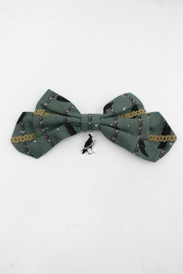 画像1: metamorphose / Dark night guardianリボンクリップ  グリーン I-26-03-14-118-ME-AC-TE-ZI (1)