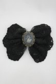 画像1: metamorphose / スワンカメオレースリボンバレッタ  黒 I-26-03-14-119-ME-AC-TE-ZI (1)