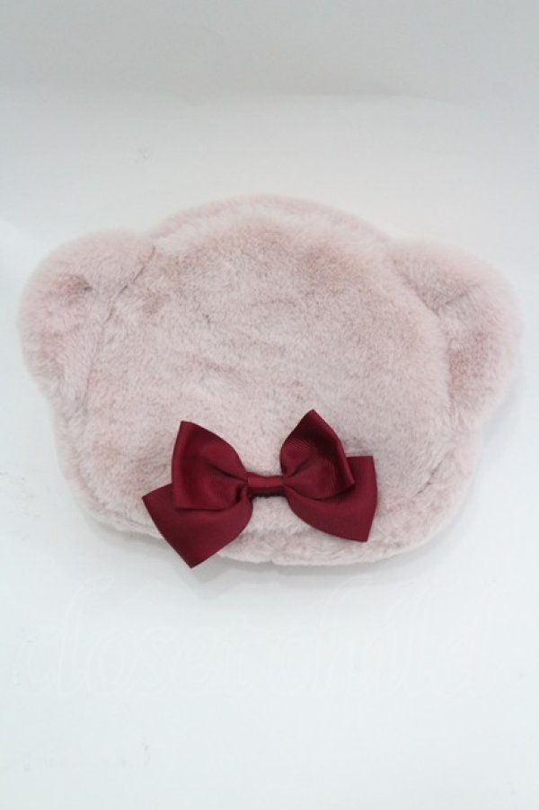 画像1: m petit by misako / AM*クマサンポーチ  ピンク I-26-03-14-125-LO-ZA-TE-ZI (1)