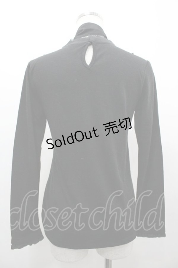 画像2: axes femme / ボータイ付きブラウス風プルオーバー M 黒 I-26-03-14-014-AX-TO-TE-ZI (2)