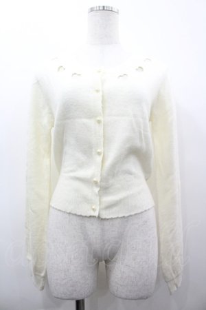 画像: Fi.n.t / ハートカットワークカーディガン F アイボリー I-26-03-14-016-CA-TO-TE-ZI