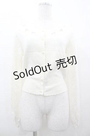 画像: Fi.n.t / ハートカットワークカーディガン F アイボリー I-26-03-14-016-CA-TO-TE-ZI