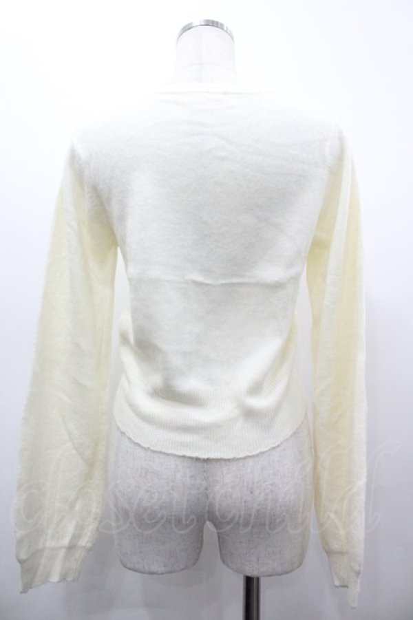 画像2: Fi.n.t / ハートカットワークカーディガン F アイボリー I-26-03-14-016-CA-TO-TE-ZI (2)