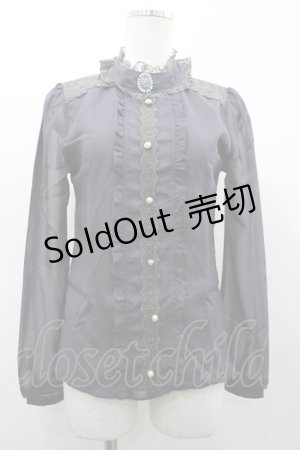 画像: axes femme / 異素材使いブラウス風プルオーバー M グレー I-26-03-14-017-AX-TO-TE-ZI