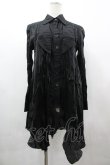 画像1: ATELIER PIERROT / ラメチュールジャケット重ね風ブラウス  黒 I-26-03-14-019-EL-BL-SA-ZI (1)